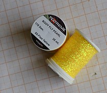 Текстрим синтетика для тела мушек  перламутровый желтый  флюарисцент