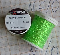 Текстрим Синтетика для тела мушек  перламутровый зеленый флюарисцент