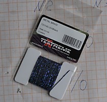 Брайд металлик фирмы Текстрим УФ черный с синим  - малая картонка