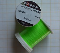 фосфорные свето  накопительные нити для мушек  Текстрим файбер Зеленый Фосфор