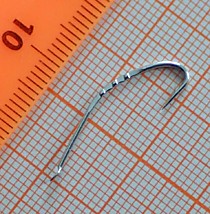 серебряный крючок на корюшку ставриду Селедку Волна № 6 мм лопатка для лески цена за пачку из 10 штук 