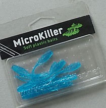 MikroKiller Силиконовая приманка Микрокиллер  УФ синий червяк ленточник