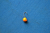 мормышка вольфрамовая икринка с ушком № 5. 5 мм оранжевый УФ Для ловли гольца