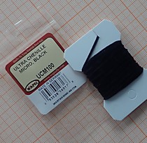 WAPSI ULTRA CHENILLE MICRO   BLACK UCM 100 черная  Синель микро для мушек на омуля. хариуса фирмы Вапси США