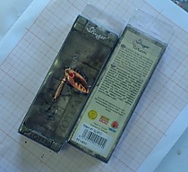 блесна вертушка на окуня Стингер Тотем  - 5 гр Медный лепесток с черными рисками и красным глазком