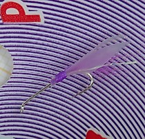 самосвалы на малоротку Терминатор № 3. 5 мм с крылом из мобискина Тохо бородками вата  Фиолет УФ Цак и точка атаки фиолет