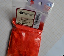 перья Марабу для ярких хвостиков мушек на горбушу цвет - Яркий Оранжевый