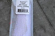 Материал для самодуров Люрекс кристалографический фирмы Харелайнер. УФ  Виолет ( белый УФс синим отливом на срезе)
