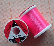 монтажные нити для мушек и бородок UTC Ultra Thread 70 DEN FL  PINK  из США