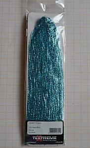 Люрекс для самодуров на морскую рыбалку и корюшку. Текстрим-креветочный, морской-голубой Люрекс TEXTREME CRIMPY FLASH - Aqua Blue Люрек 