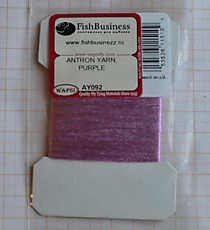 Материал для самодуров на корюшку "Антрон ярн " фирмы "Вапси" на морскую и зимнию рыбалку. Толстый материал на картоне,цвет-фиолетовый  ANTRON YARN WAPSI Fl Purple UV