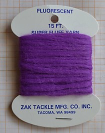 Старый Зак !Материал для самодуров-махер- "Зак Тасле",ресцентный. ZAK TACKLE SUPER FLUFF YARN FLUORESCENT Purple