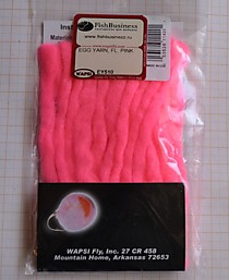 Материал для самодуров Белковая вата, фирмы "Вапси" просто скатай небольшой ватный шарик и наколи на крючок,ультрофиолет. Цвет-розовый. EGG YARN FL.Pink 