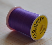 Материал для самодуров, шелк "Глоу Брите" фирмы "Вениард" Англия. Тонкий шелк,очень яркий с сильным ультрофиолетом,цвет фиолетовый.№15 --- 25 ярдов