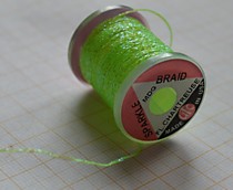 Люрекс-"Брайд" фирмы "Вапси", на катушке,тонкий  ,прочный,блестящий и уловистый материал.Цвет-Салатовый США WAPSI SPARKLE MDG BRAID Fl.Chartreuse