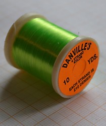 Монтажные нити для самодуров на корюшку и зубатку "Данвиллс",фирма "Вапси.10-ярдов,каждая нить 210 ден,цвет-светло Зелёный. EACH STRAND IS 210 DENIER 50 YDS DANVILLE'S WAPSI