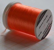Монтажные нити для лососевых стримеров, Джи-Стронг,фирмы "Текстрим". Прочность-350 ден, длина-50метров,цвет-Ораньжевый. G-STRONG TEXTREME Fl.Orange