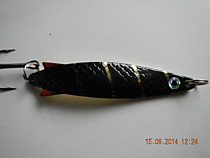 Блесна колебалки на лосося,гольца и форель фирмы Stinger колебалка стингер миноу - черная рыбка-20гр