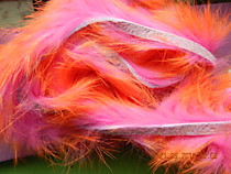 мех кролика высшего качества фирмы Харелайнер- цвет Ярко УФ Розовый - Материал для стримеров на лосося и кумжу