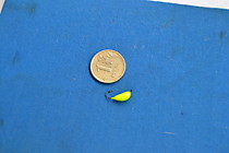 Мормышки на корюшку, гольца ,и ленка---блесна вольфрамовая капля №5 мм салатовый УФ